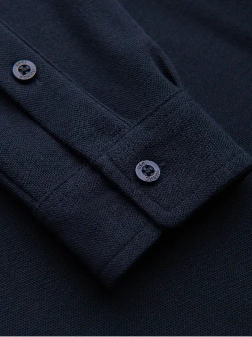 Zajímavá tmavě modrá košile K542