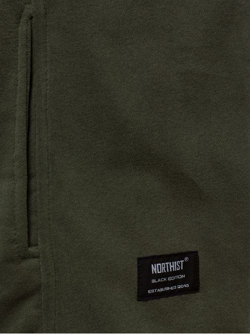 Originální khaki kardigán s kapucí NORTHIST 545