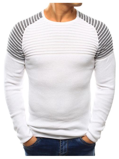 Perfektní bílý pánský svetr