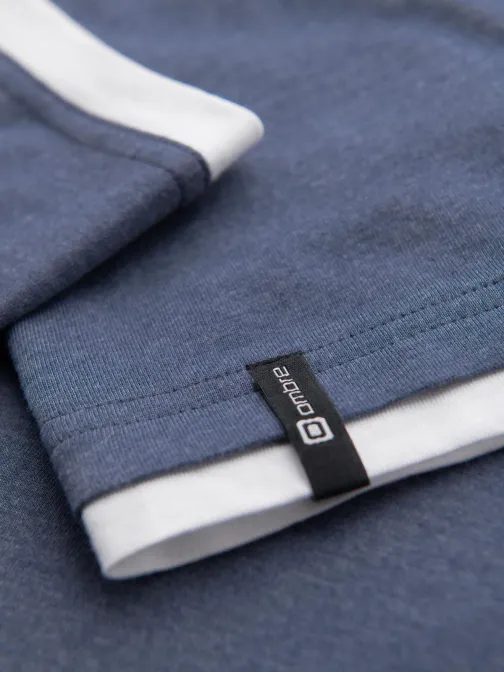 Jedinečné modré tričko s kapucí V12 TSCT-0256