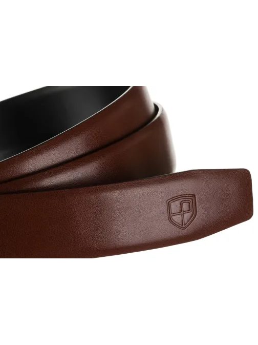 Módní hnědý kožený pásek Peterson