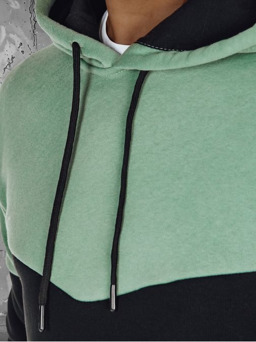Zeleno-černá mikina v zajímavém provedení