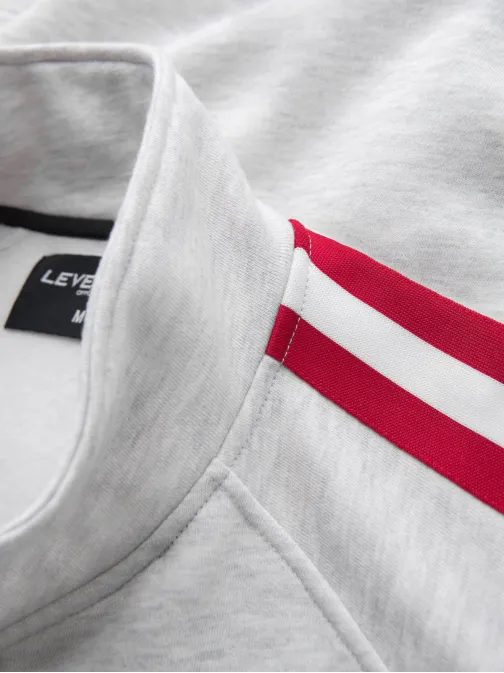 Zajímavá šedá mikina bomber V1 SSZP-0219