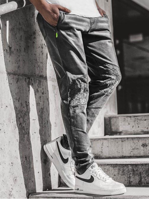 Senzační černé riflové jogger kalhoty JS/KK1106