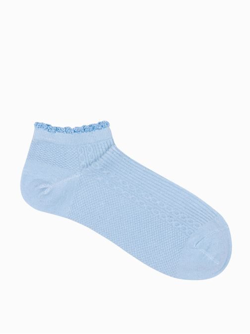 Bavlněné dámské ponožky ve světle modré barvě ULR099