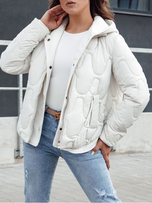 Stylová dámská bílá zimní bunda Windglam