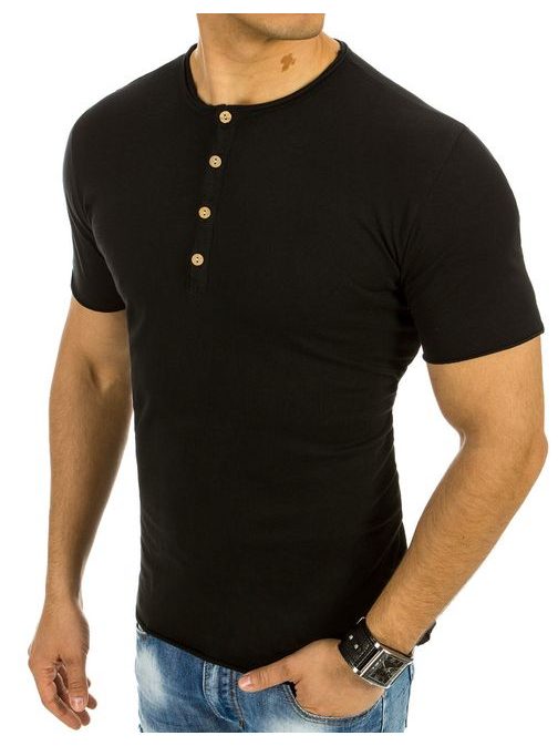 Pánské moderní černé tričko na léto