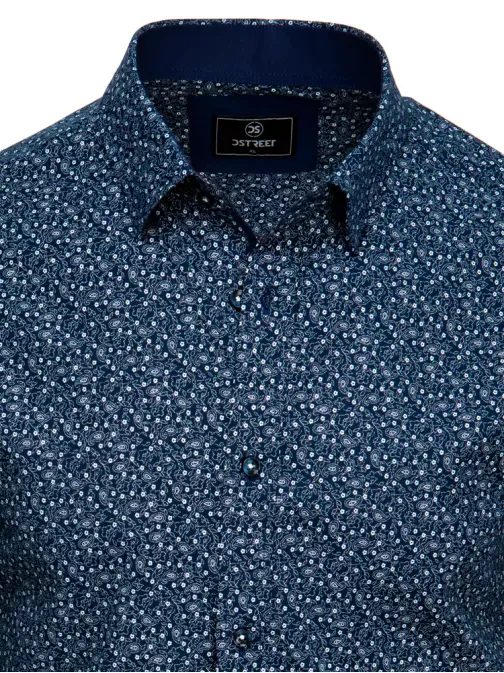 Granátová košile s výrazným vzorem