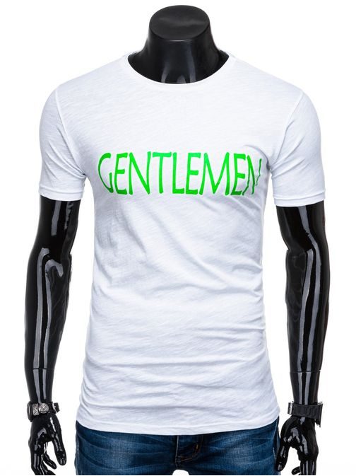 Bílé tričko Gentlemen S1356
