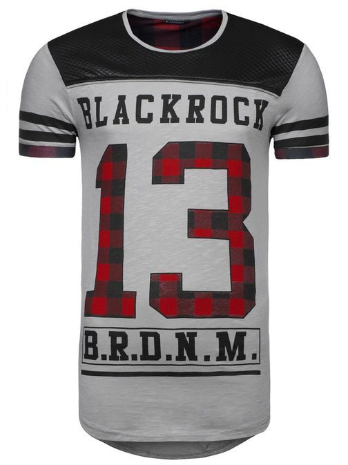 Šedé moderní pánské tričko BLACK ROCK 512062