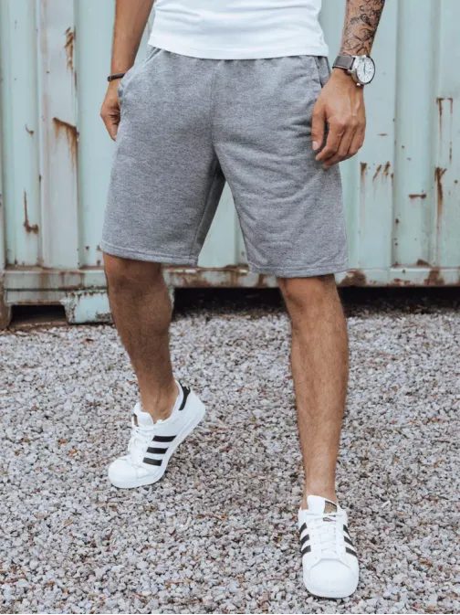 Tmavě šedé teplákové kraťasy