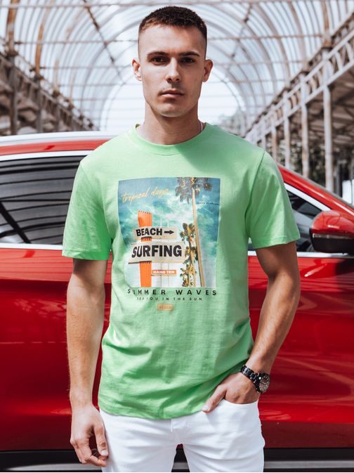 Světle zelené tričko s letním nápisem