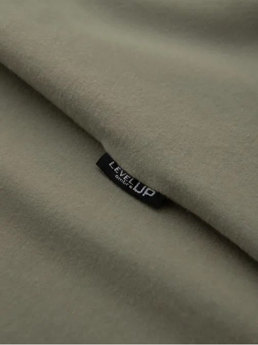 Moderní khaki pánské tričko V4 LSBC-0129