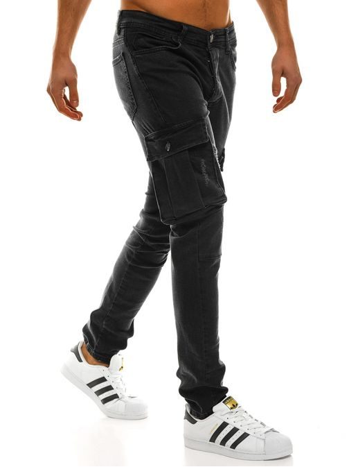 Černé jogger kalhoty se stylovými kapsami OTANTIK 524S