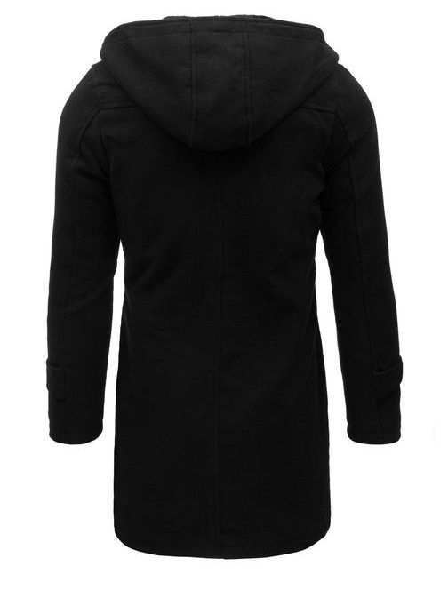 Atraktivní černý dlouhý kabát