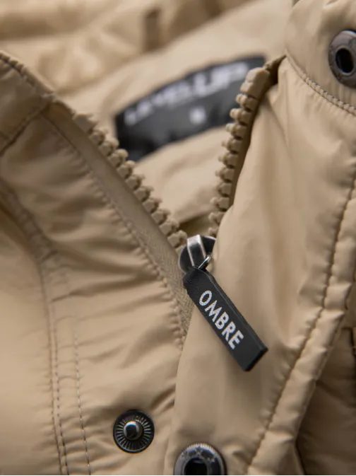 Módní béžová pánská přechodná bunda V1 JALP-0215