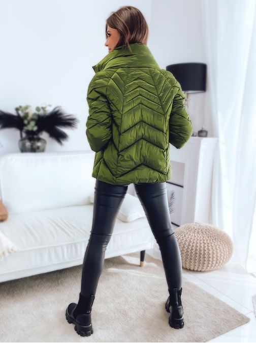 Jedinečná dámská bunda v zelené barvě Iness