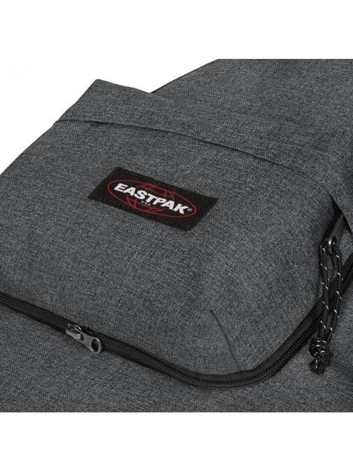 Černý denimový batoh s odnímatelnou ledvinkou EASTPAK PADDED TRAVELL'R