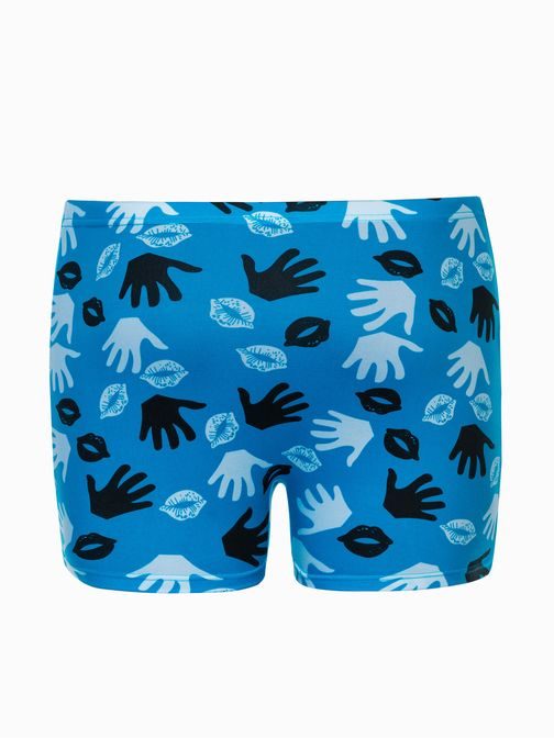 Pánské boxerky modré s trendy vzorem U505