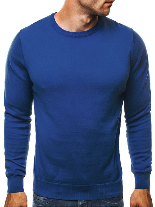 Modrý pánský moderní svetr NEW MEN 9020