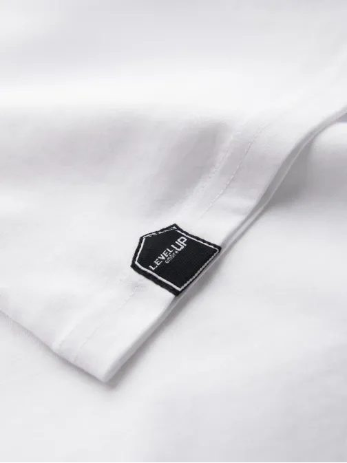 Trendy bílo-bordó pánské tričko V2 LSCL-0105