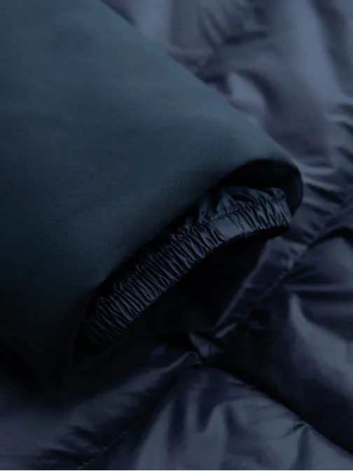 Atraktivní tmavě modrá dlouhá bunda na zimu V4 JALP-0165