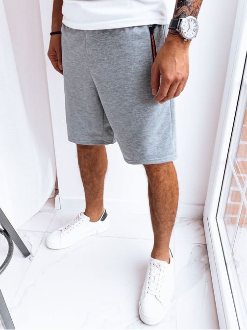Pohodlné pánské šortky pro letní šedou barvu