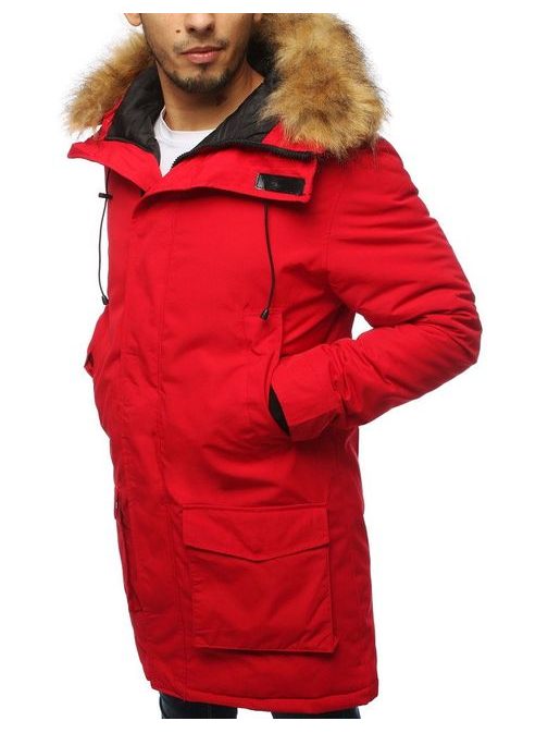 Fantastická červená zimní bunda