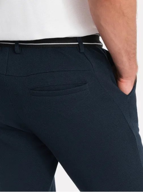 Trendy tmavě modré tepláky s pružným pasem V3 PACP-0116