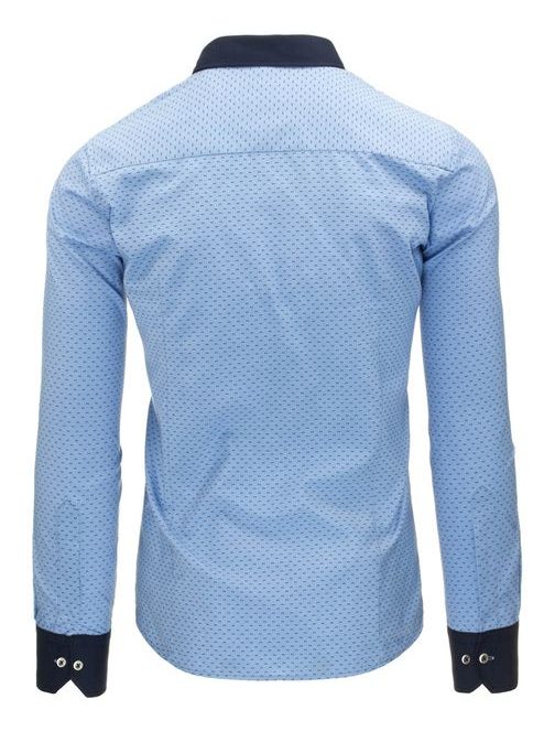 Moderní modrá košile pro pány slim fit střihu