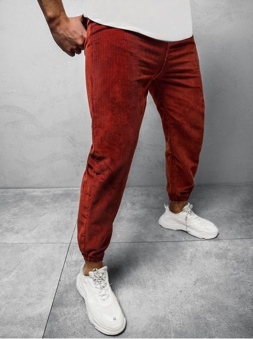 Originální manšestrové kalhoty v bordó barvě R/4083Z