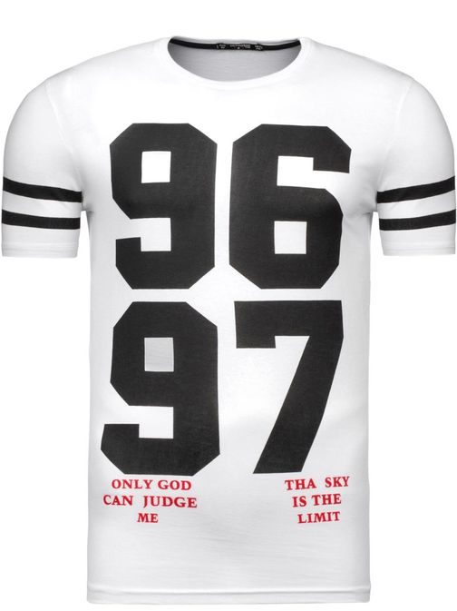 Bílé tričko s potiskem Athletic 1017