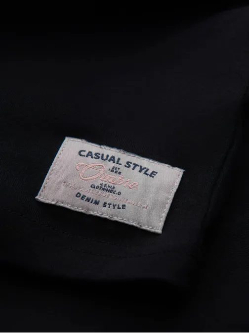 Pohodlné tričko v černé barvě v2 om-tspt-0144