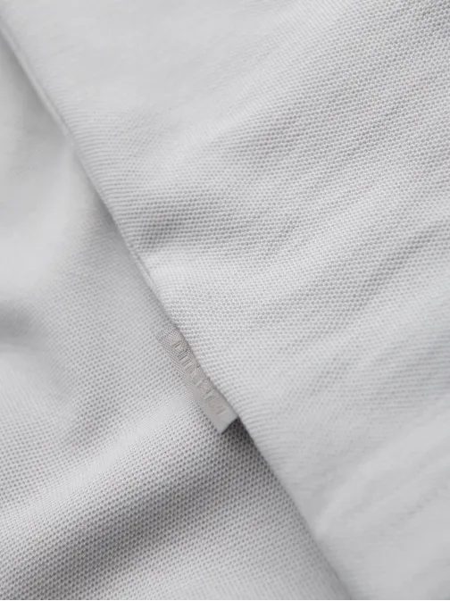 Moderní šedé bavlněné tričko s výstřihem do V V4 TSCT-0198