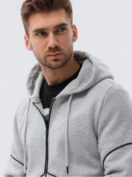 Originální šedá melírovaná mikina V5 B1421