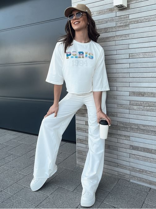 Dámský trendy ecru komplet Milekan