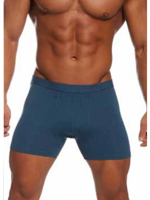 Modré pánské boxerky s jemným vzorem