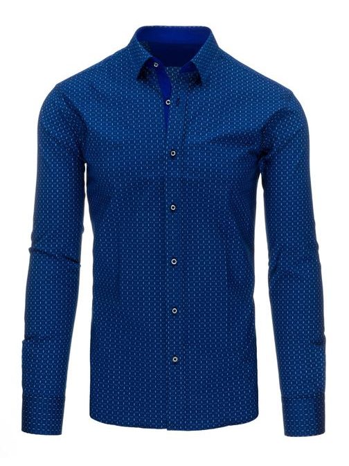 Moderní tmavě modrá pánská košile