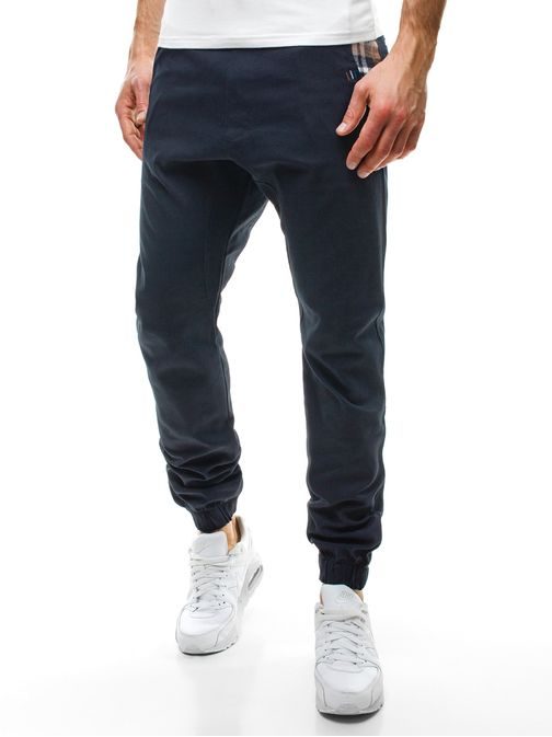 Tmavě modré pánské chino jogger kalhoty ATHLETIC 449