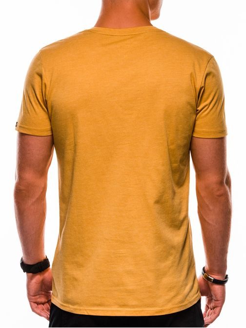 Zajímavé žluté pánské tričko s1153