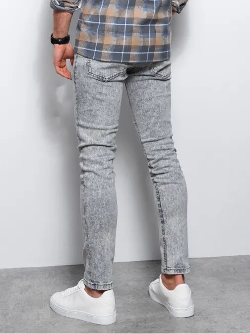 Riflové kalhoty v šedé barvě P1062