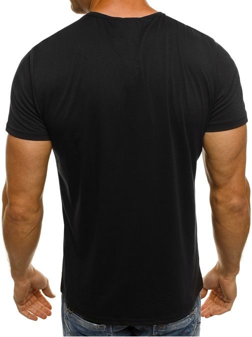 Originální pánské tričko s potiskem NYC BROOKLYN černé J.STYLE SS163
