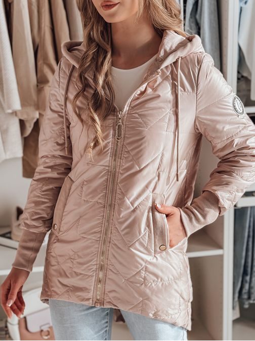 Světle růžová prošívaná dámská bunda ROSSANA