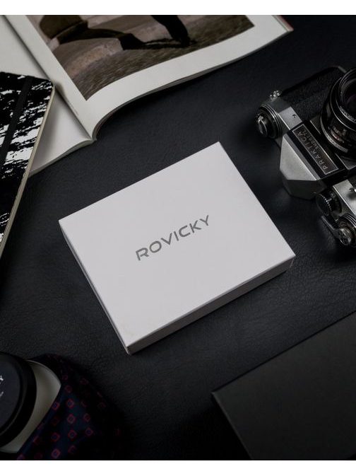 Černá kožená elegantní peněženka Rovicky