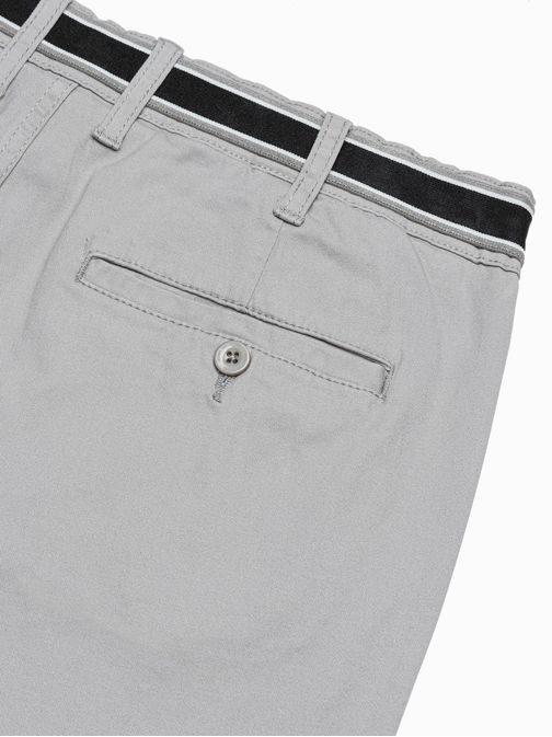 Světle-šedé elegantní kalhoty P156