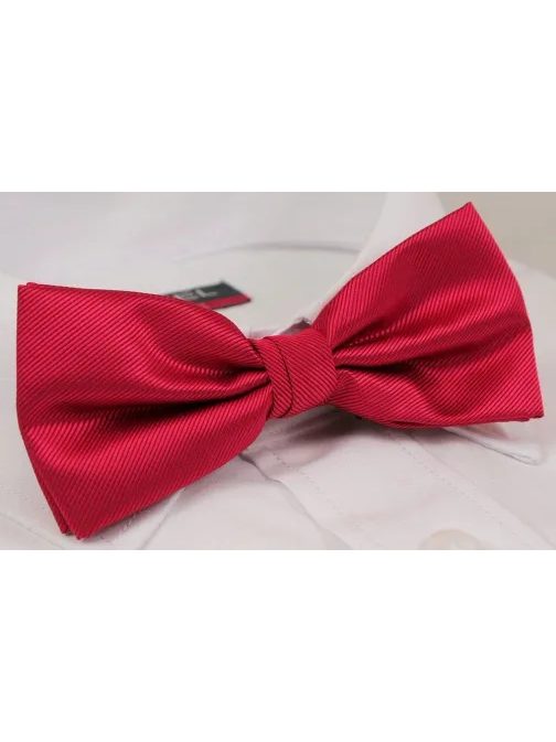 Jednobarevný červený pánský motýlek