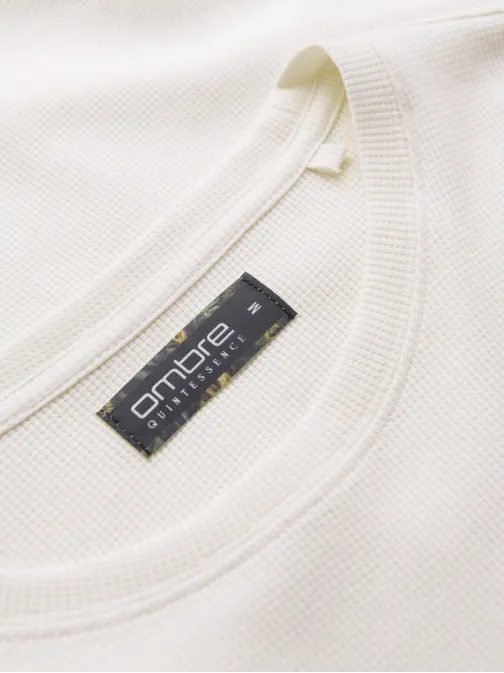 Pletené bílé pánské tričko V1 TSCT-0197