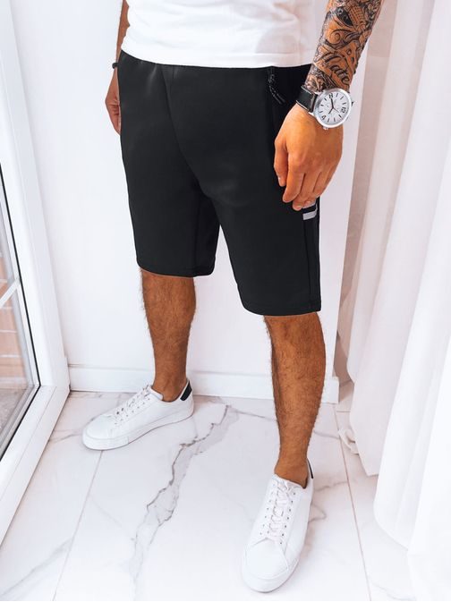 Módní pánské šortky v černé barvě