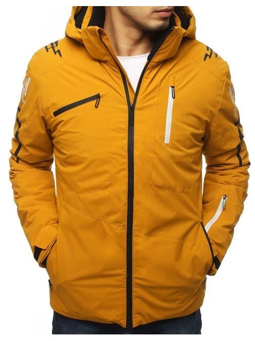 Žlutá zimní lyžařská bunda