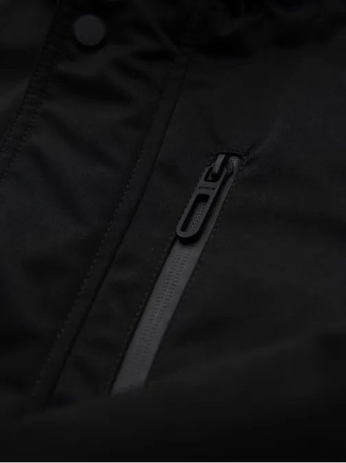 Pánská teplá bunda v černé barvě OM-JAHP-0302